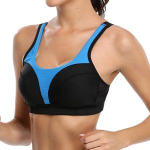 Rae Mode BRIGHT PUSH UP Wireless Sports Bra Blue & Purple NEW - ALL SIZES